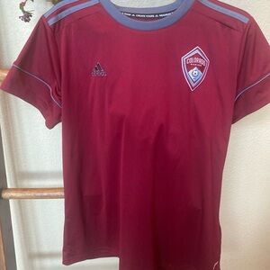 Red Adidas Colorado Rapids Youth Soccer Jersey, XL